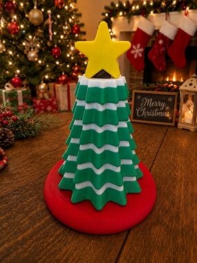 Christmas Tree Toy That Spins - 3D Printed